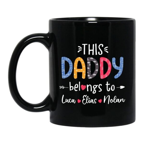 Custom Personalized Coffee Mug Cup ,Black Ceramic Mug Gift For Father's Day, With Handle