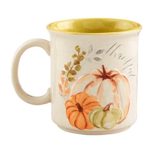 Custom Thanksgiving Coffee Mug, Thankful Orange Mugs With Handle
