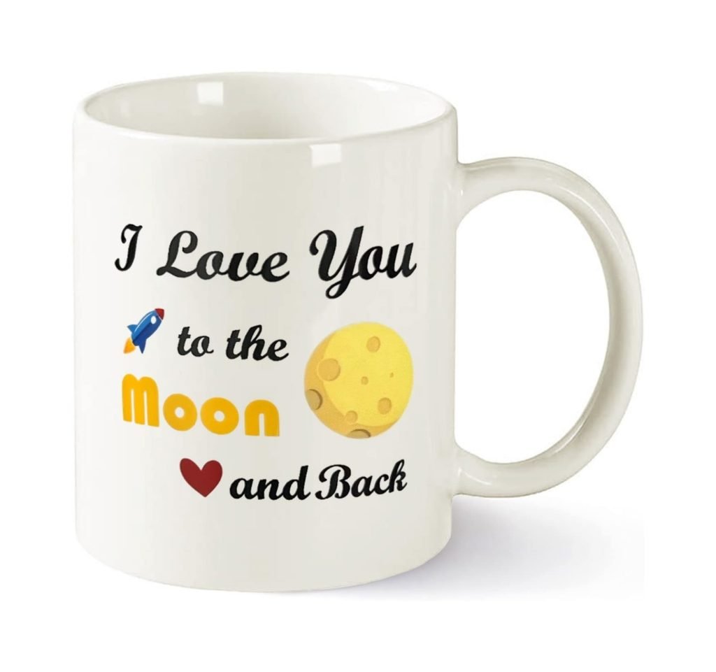 Custom I LOVE YOU Valentines Day White Ceramic Mug With Handle