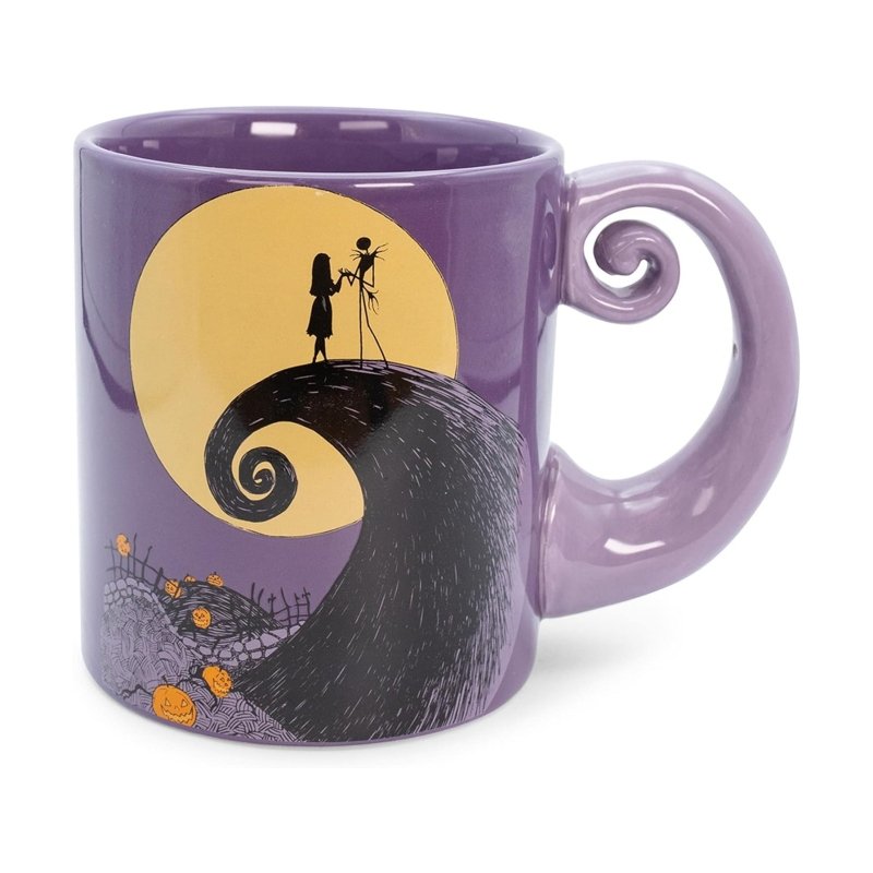 Custom The Nightmare Halloween Ceramic Mugs Purple Ghost Mug With Handle 2